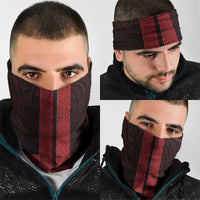 New Zealand Maori Kowhaiwhai Neck Gaiter Whero Maui and Mangopare LT9 - Polynesian Pride