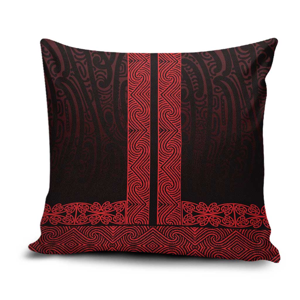 New Zealand Maori Kowhaiwhai Pillow Cover Whero Maui and Mangopare LT9 Red - Polynesian Pride