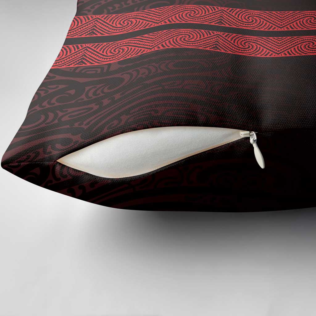 New Zealand Maori Kowhaiwhai Pillow Cover Whero Maui and Mangopare LT9 - Polynesian Pride