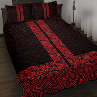 New Zealand Maori Kowhaiwhai Quilt Bed Set Whero Maui and Mangopare LT9 Red - Polynesian Pride