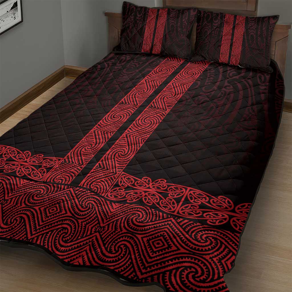 New Zealand Maori Kowhaiwhai Quilt Bed Set Whero Maui and Mangopare LT9 - Polynesian Pride