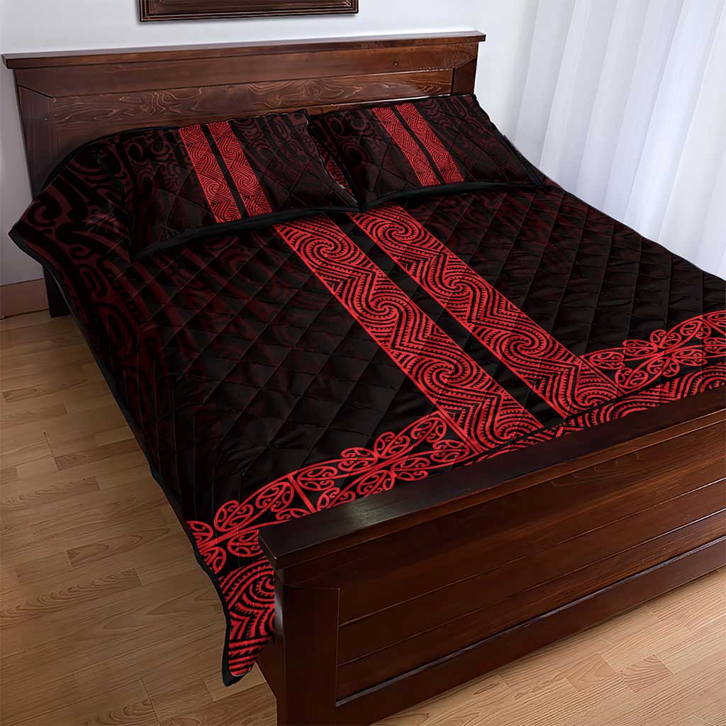 New Zealand Maori Kowhaiwhai Quilt Bed Set Whero Maui and Mangopare LT9 - Polynesian Pride
