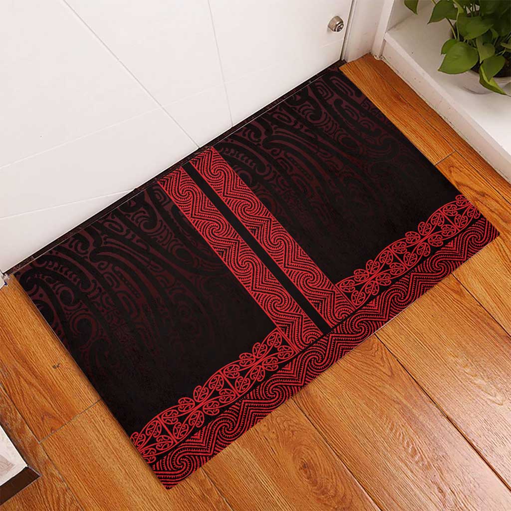 New Zealand Maori Kowhaiwhai Rubber Doormat Whero Maui and Mangopare LT9 - Polynesian Pride