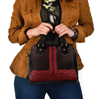 New Zealand Maori Kowhaiwhai Shoulder Handbag Whero Maui and Mangopare LT9 - Polynesian Pride