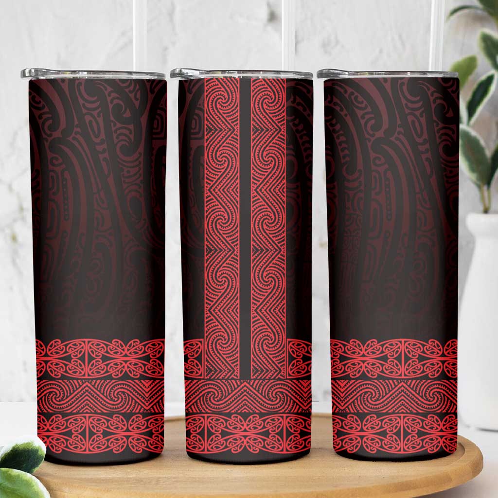 New Zealand Maori Kowhaiwhai Skinny Tumbler Whero Maui and Mangopare LT9 - Polynesian Pride