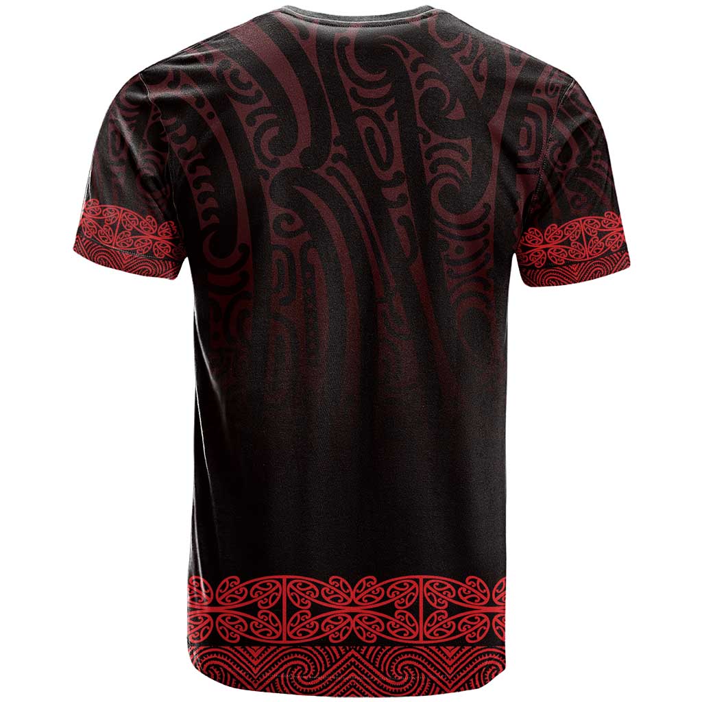 New Zealand Maori Kowhaiwhai T Shirt Whero Maui and Mangopare LT9 - Polynesian Pride