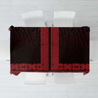 New Zealand Maori Kowhaiwhai Tablecloth Whero Maui and Mangopare LT9 Red - Polynesian Pride