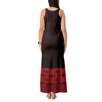New Zealand Maori Kowhaiwhai Tank Maxi Dress Whero Maui and Mangopare LT9 - Polynesian Pride