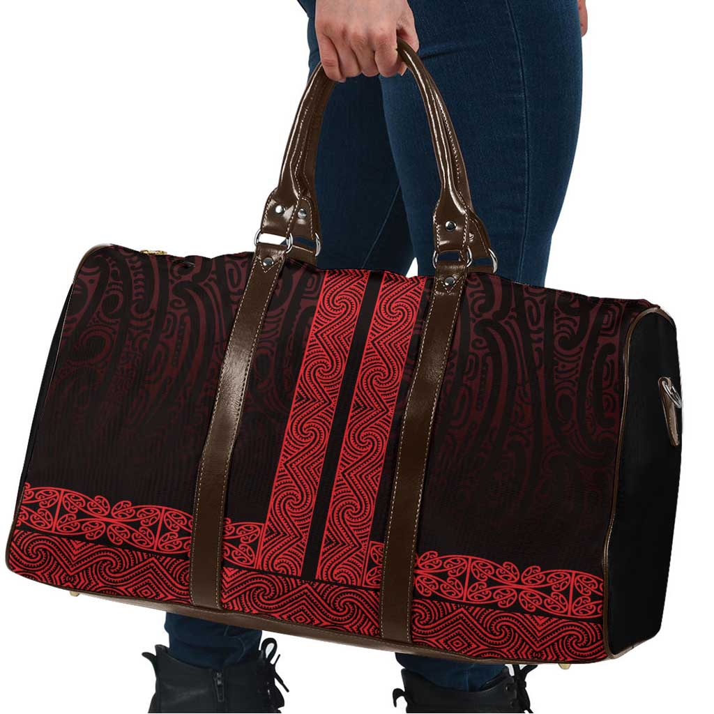 New Zealand Maori Kowhaiwhai Travel Bag Whero Maui and Mangopare LT9 - Polynesian Pride