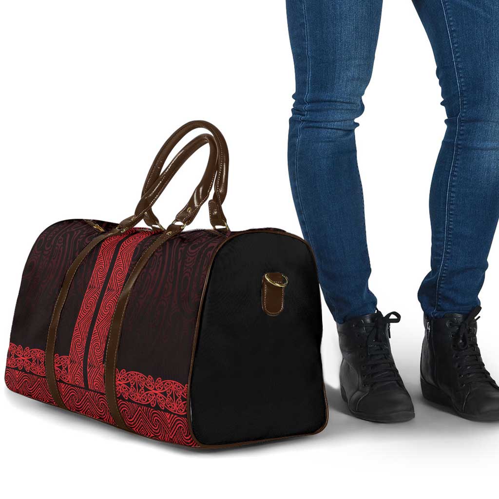 New Zealand Maori Kowhaiwhai Travel Bag Whero Maui and Mangopare LT9 - Polynesian Pride