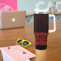 New Zealand Maori Kowhaiwhai Tumbler With Handle Whero Maui and Mangopare LT9 - Polynesian Pride