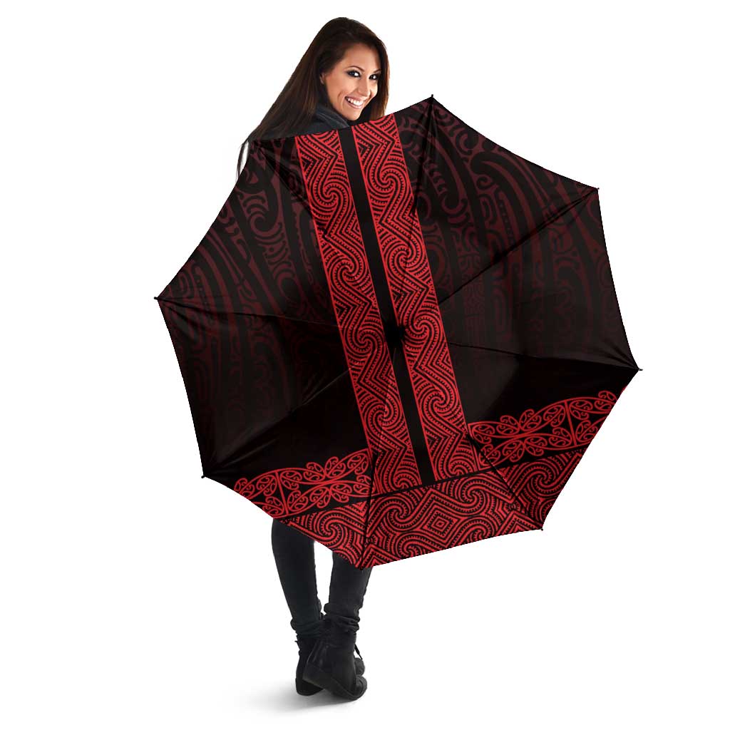 New Zealand Maori Kowhaiwhai Umbrella Whero Maui and Mangopare LT9 - Polynesian Pride