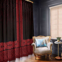 New Zealand Maori Kowhaiwhai Window Curtain Whero Maui and Mangopare LT9 - Polynesian Pride