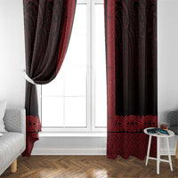 New Zealand Maori Kowhaiwhai Window Curtain Whero Maui and Mangopare LT9 - Polynesian Pride