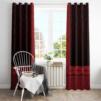 New Zealand Maori Kowhaiwhai Window Curtain Whero Maui and Mangopare LT9 - Polynesian Pride