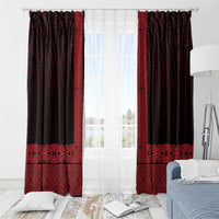 New Zealand Maori Kowhaiwhai Window Curtain Whero Maui and Mangopare LT9 - Polynesian Pride