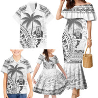 Custom Fiji Black Fern Family Matching Mermaid Dress and Hawaiian Shirt Maori Warroir with Fijian Masi Pattern LT9 - Polynesian Pride
