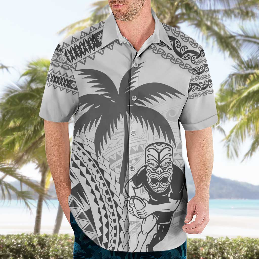 Custom Fiji Black Fern Hawaiian Shirt Maori Warroir with Fijian Masi Pattern LT9 - Polynesian Pride