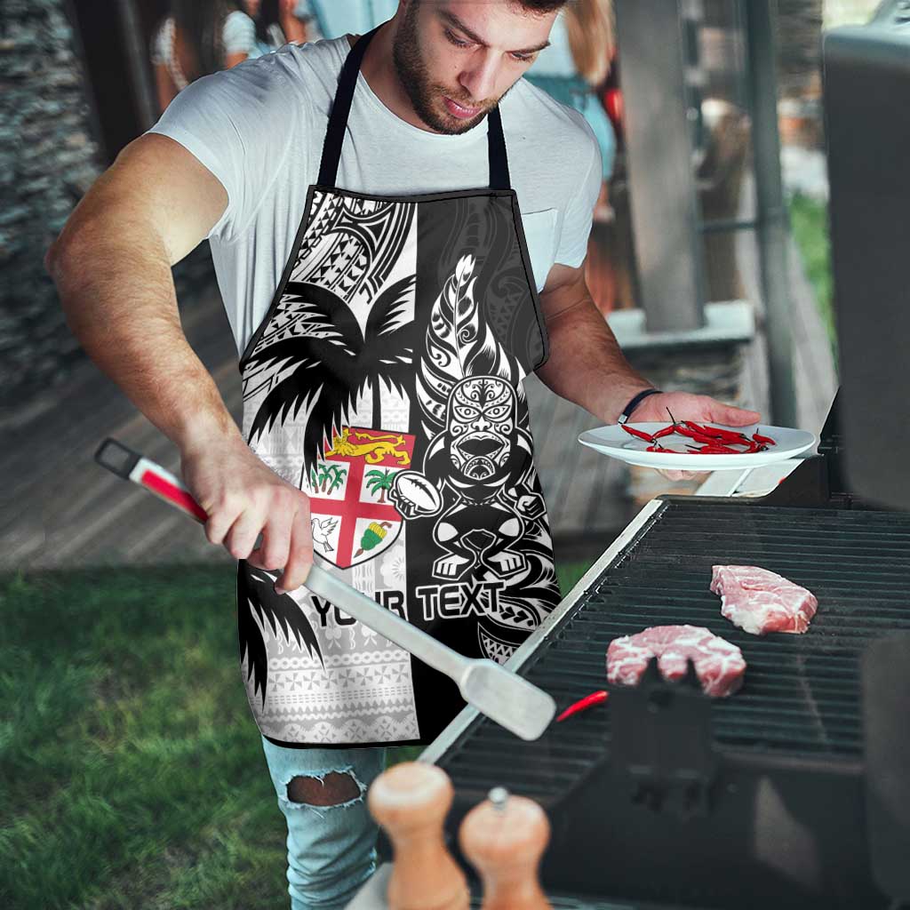 Fiji New Zealand Rugby Personalised Apron Maori and Tapa Pattern - Polynesian Pride