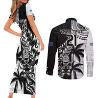 Custom Fiji New Zealand Couples Matching Short Sleeve Bodycon Dress and Long Sleeve Button Shirt Maori mix Tapa Pattern Version LT9 - Polynesian Pride