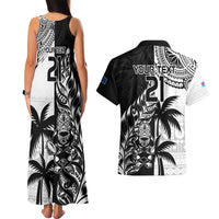 Custom Fiji New Zealand Couples Matching Tank Maxi Dress and Hawaiian Shirt Maori mix Tapa Pattern Version LT9 - Polynesian Pride