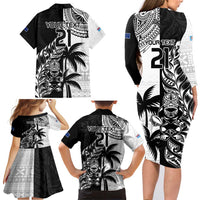 Custom Fiji New Zealand Family Matching Long Sleeve Bodycon Dress and Hawaiian Shirt Maori mix Tapa Pattern Version LT9 - Polynesian Pride