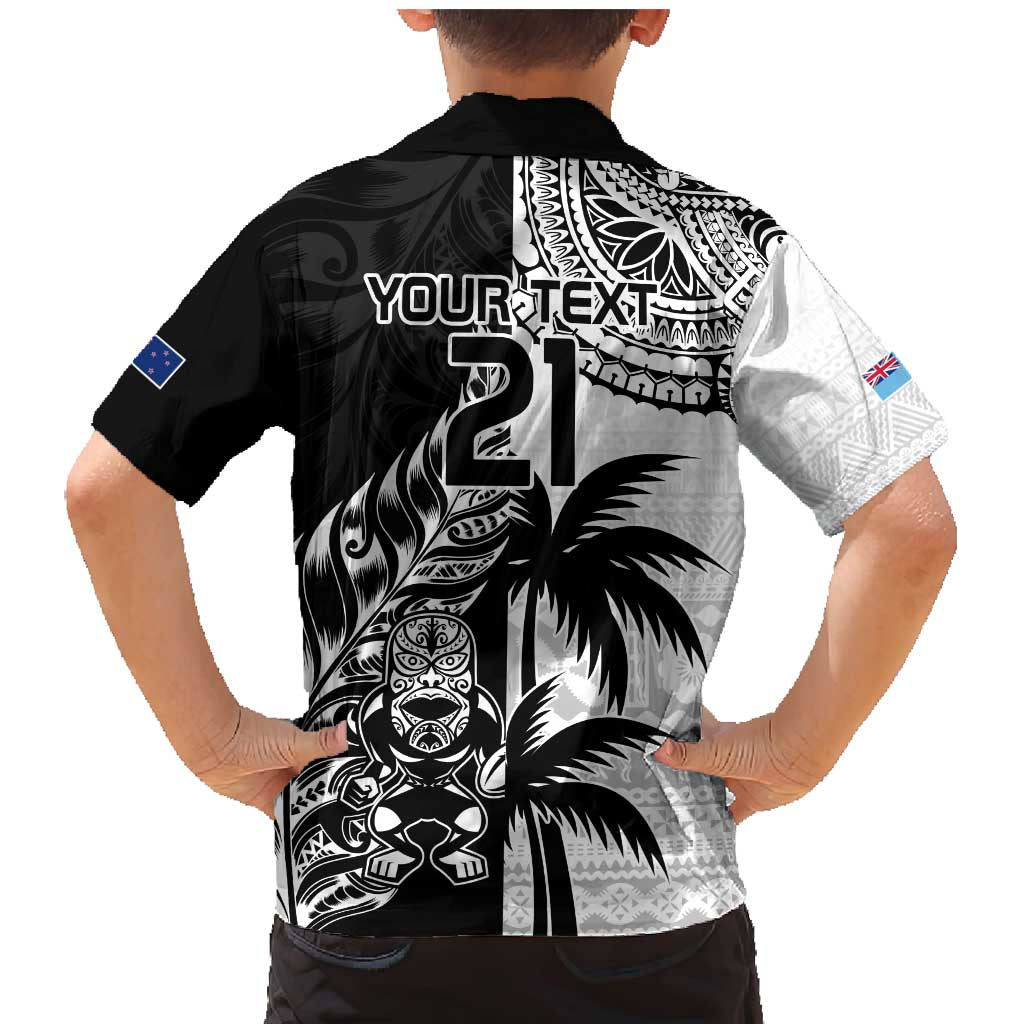 Custom Fiji New Zealand Family Matching Mermaid Dress and Hawaiian Shirt Maori mix Tapa Pattern Version LT9 - Polynesian Pride