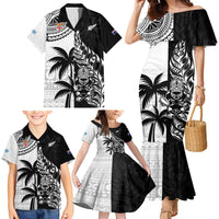 Custom Fiji New Zealand Family Matching Mermaid Dress and Hawaiian Shirt Maori mix Tapa Pattern Version LT9 - Polynesian Pride