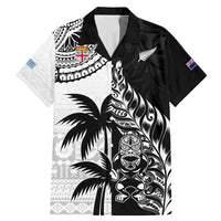 Custom Fiji New Zealand Family Matching Mermaid Dress and Hawaiian Shirt Maori mix Tapa Pattern Version LT9 Dad's Shirt - Short Sleeve Black - Polynesian Pride