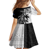 Custom Fiji New Zealand Family Matching Off Shoulder Maxi Dress and Hawaiian Shirt Maori mix Tapa Pattern Version LT9 - Polynesian Pride