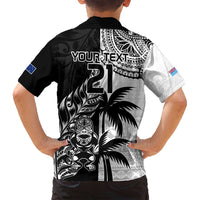 Custom Fiji New Zealand Family Matching Off Shoulder Short Dress and Hawaiian Shirt Maori mix Tapa Pattern Version LT9 - Polynesian Pride
