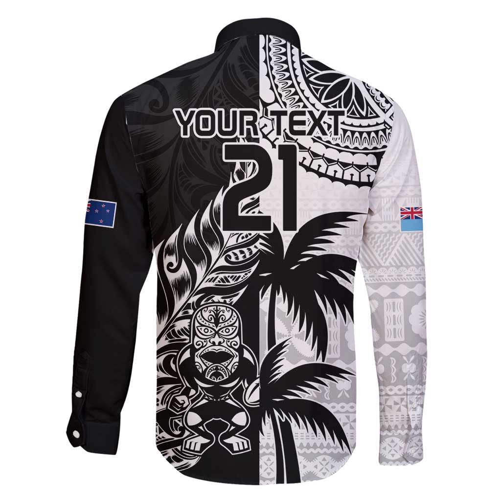 Custom Fiji New Zealand Family Matching Tank Maxi Dress and Hawaiian Shirt Maori mix Tapa Pattern Version LT9 - Polynesian Pride