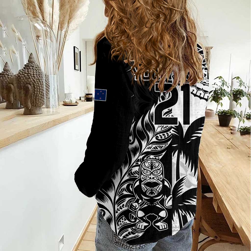 Custom Fiji New Zealand Women Casual Shirt Maori mix Tapa Pattern Version LT9 - Polynesian Pride