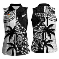 Custom Fiji New Zealand Women Sleeveless Polo Shirt Maori mix Tapa Pattern Version LT9 - Polynesian Pride