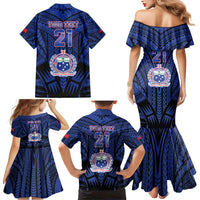 Custom Manu Samoa Sevens Rugby Family Matching Mermaid Dress and Hawaiian Shirt Samoan Tribal Tattoo LT9 - Polynesian Pride