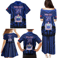 Custom Manu Samoa Sevens Rugby Family Matching Puletasi and Hawaiian Shirt Samoan Tribal Tattoo LT9 - Polynesian Pride