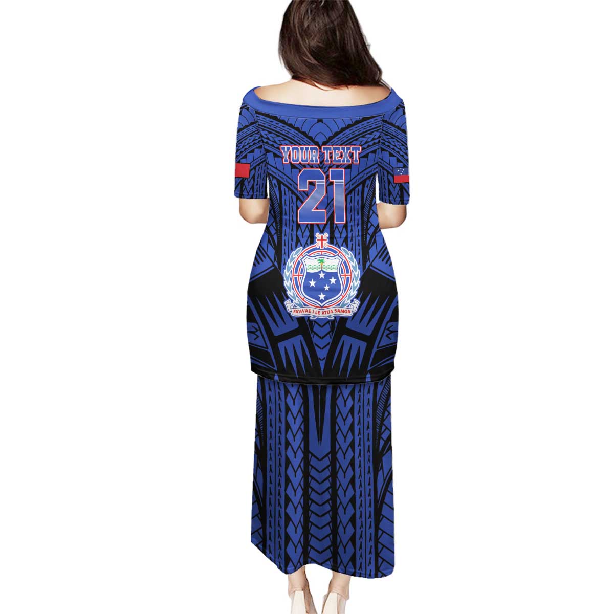Custom Manu Samoa Sevens Rugby Family Matching Puletasi and Hawaiian Shirt Samoan Tribal Tattoo LT9 - Polynesian Pride