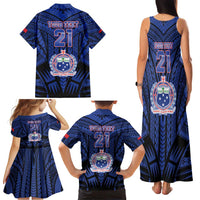 Custom Manu Samoa Sevens Rugby Family Matching Tank Maxi Dress and Hawaiian Shirt Samoan Tribal Tattoo LT9 - Polynesian Pride