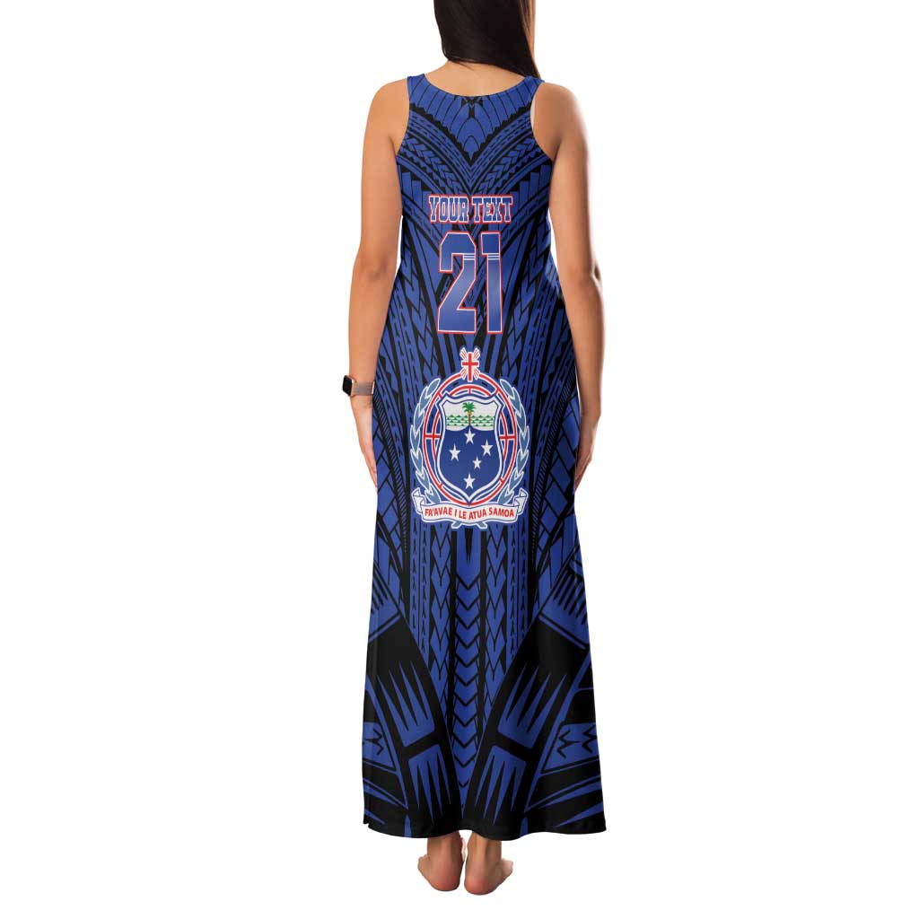 Custom Manu Samoa Sevens Rugby Family Matching Tank Maxi Dress and Hawaiian Shirt Samoan Tribal Tattoo LT9 - Polynesian Pride