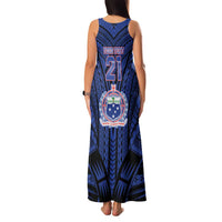 Custom Manu Samoa Sevens Rugby Family Matching Tank Maxi Dress and Hawaiian Shirt Samoan Tribal Tattoo LT9 - Polynesian Pride