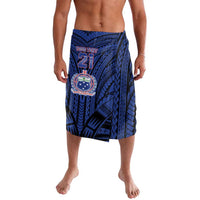 Custom Manu Samoa Sevens Rugby Lavalava Samoan Tribal Tattoo LT9 Blue - Polynesian Pride