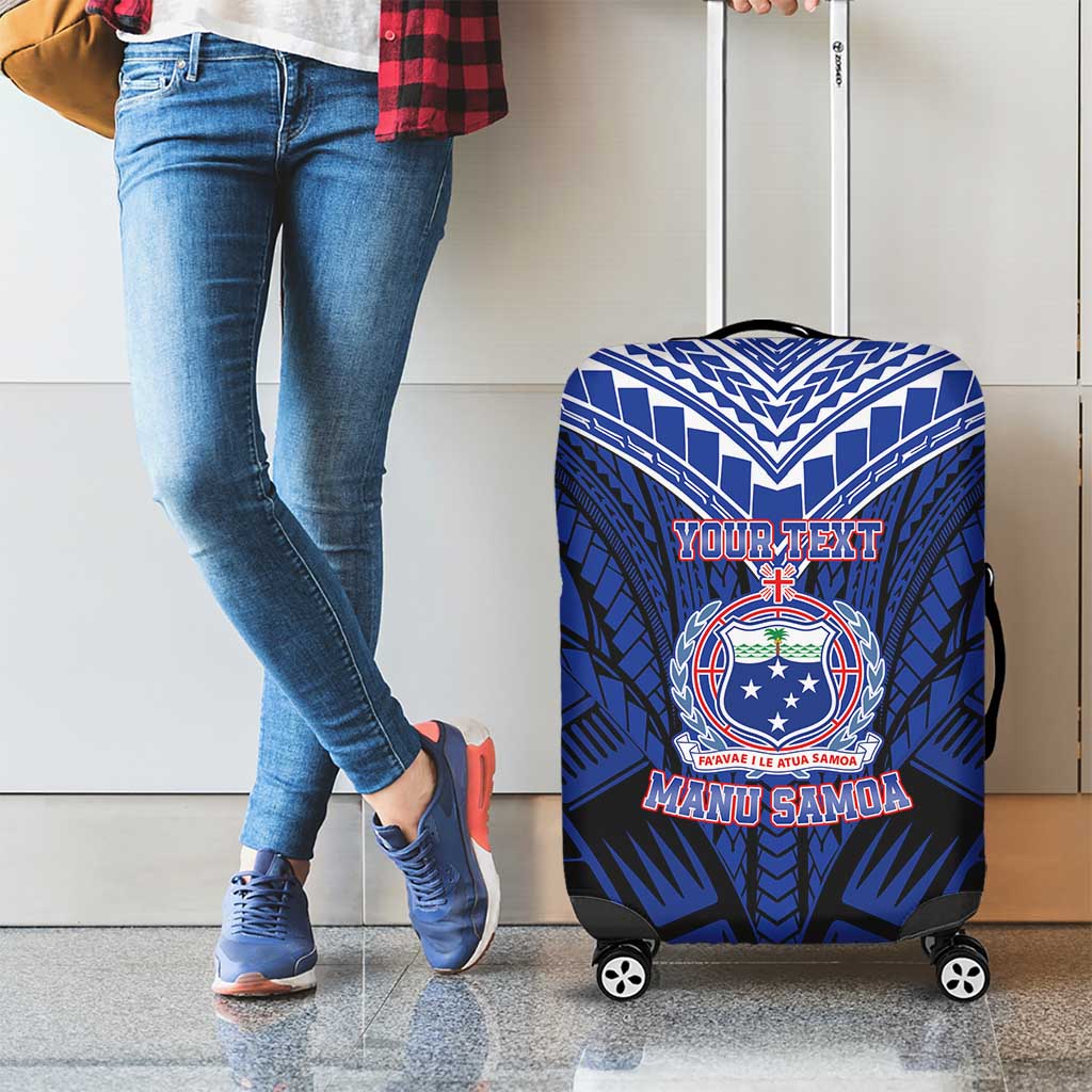 Custom Manu Samoa Sevens Rugby Luggage Cover Samoan Tribal Tattoo LT9 - Polynesian Pride