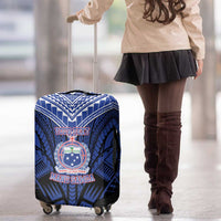 Custom Manu Samoa Sevens Rugby Luggage Cover Samoan Tribal Tattoo LT9 - Polynesian Pride