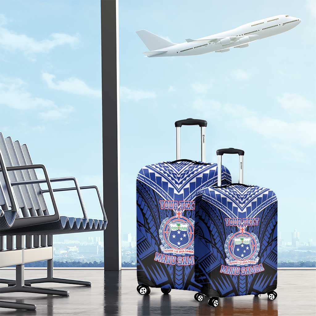 Custom Manu Samoa Sevens Rugby Luggage Cover Samoan Tribal Tattoo LT9 - Polynesian Pride