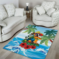 Funny Parrot Margarita Five O'clock Somewhere Area Rug