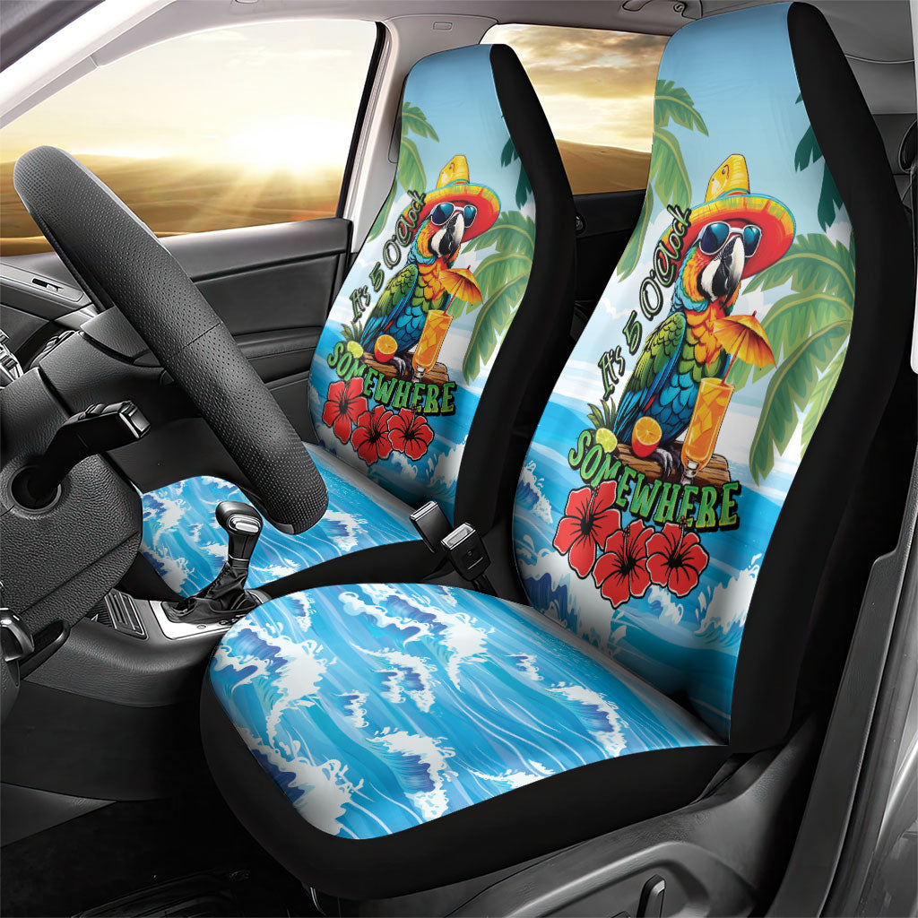 Funny Parrot Margarita Five O'clock Somewhere Car Seat Cover
