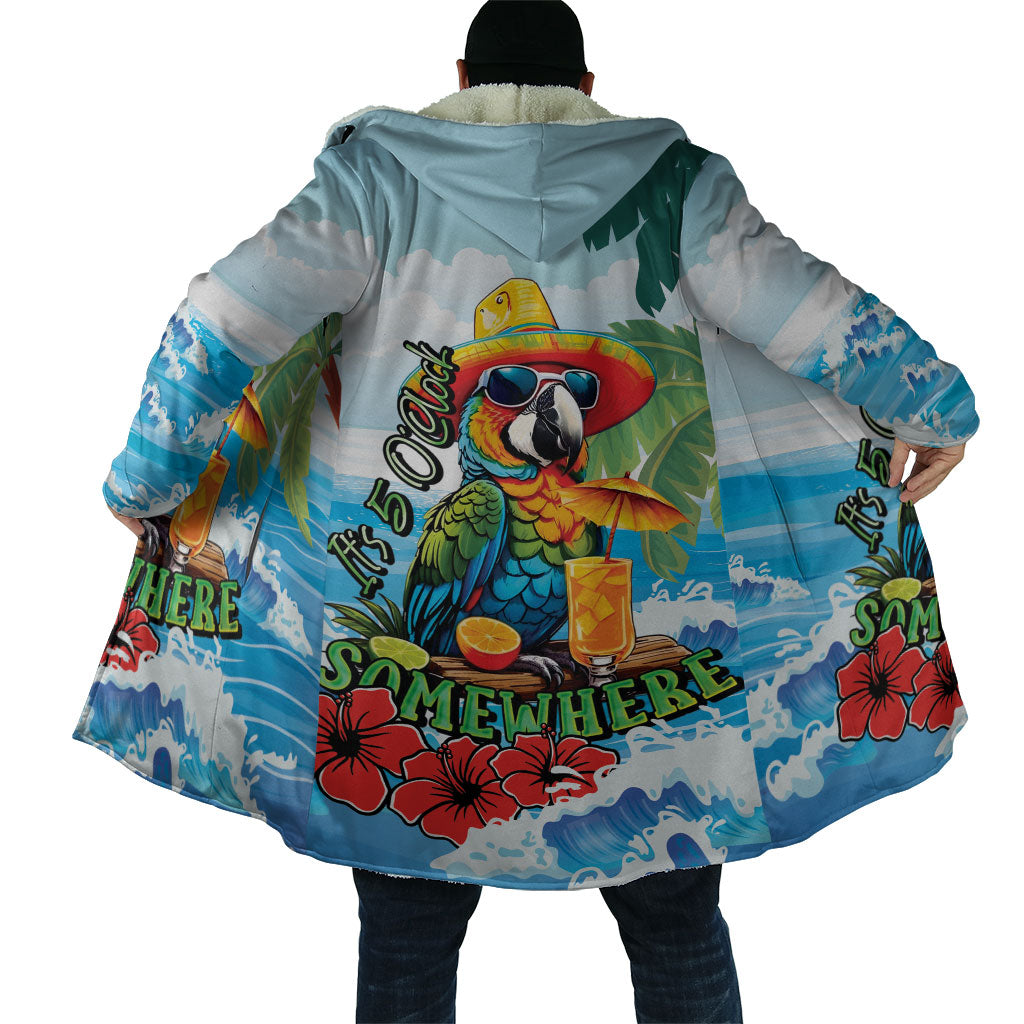 Funny Parrot Margarita Five O'clock Somewhere Cloak