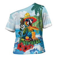 Funny Parrot Margarita Five O'clock Somewhere Cross Shoulder Shirt LT9 - Polynesian Pride