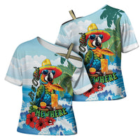 Funny Parrot Margarita Five O'clock Somewhere Cross Shoulder Shirt LT9 - Polynesian Pride
