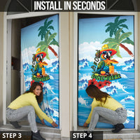 Funny Parrot Margarita Five O'clock Somewhere Door Cover